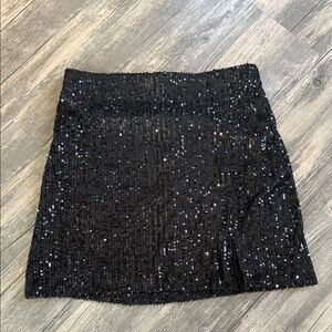 Art Class Black Sequin Skirt